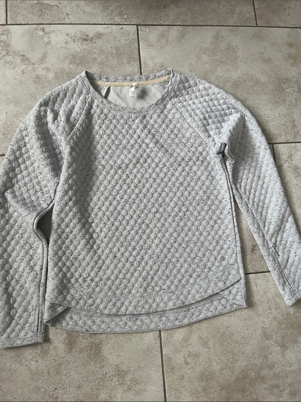 Layer 8 Light Gray Quilted Sweater